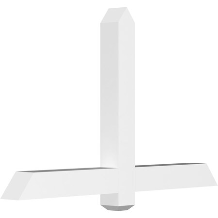 Ekena Millwork Eugene Architectural Grade PVC Gable Bracket, 48"W x 30"H x 4"D x 4"F, 15/12 Pitch GBP048X30X0404EUG00
